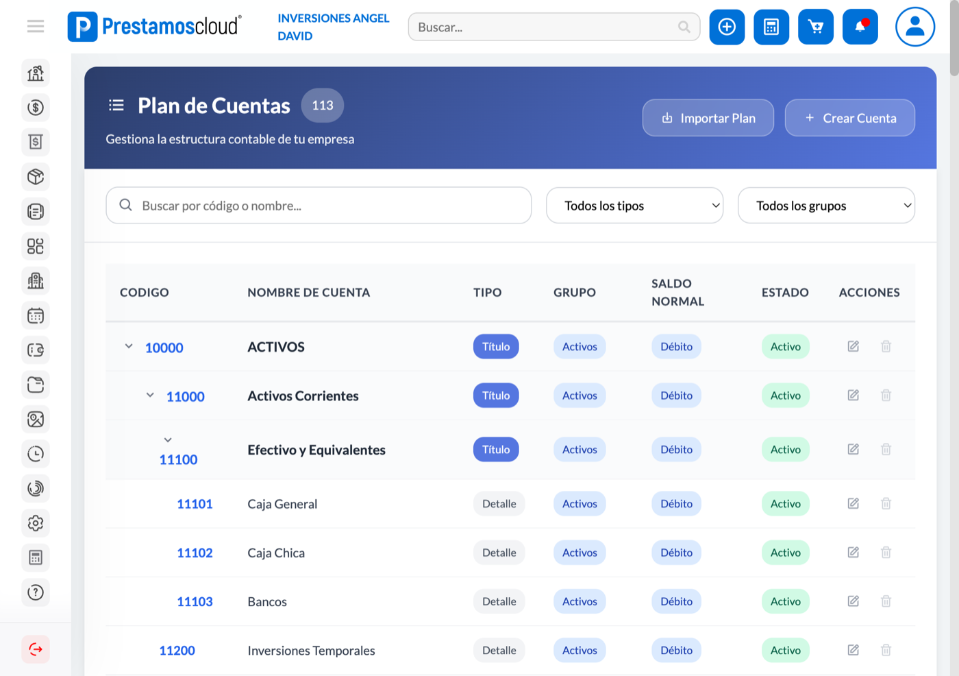 Contabilidad Integrada - PrestamosCloud